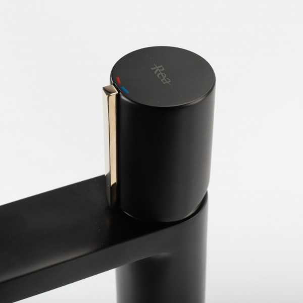 Змішувач для раковини (умивальника) REA ICON BLACK GOLD чорний *
