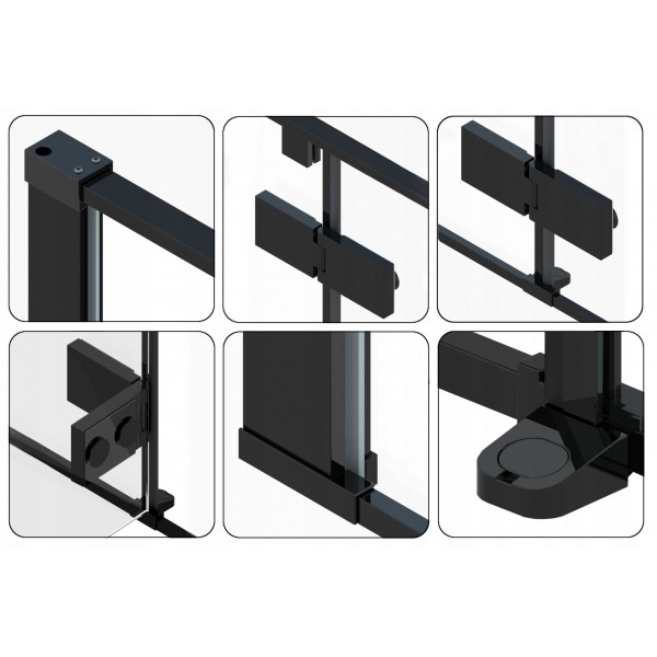 Душова кабіна REA FARGO 90х120 BLACK