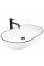 Умивальник (раковина) REA CLEO 61 WHITE BLACK EDGE накладний