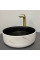 Умивальник (раковина) VBI PRATO WHITE BLACK MARBLE MATT накладний