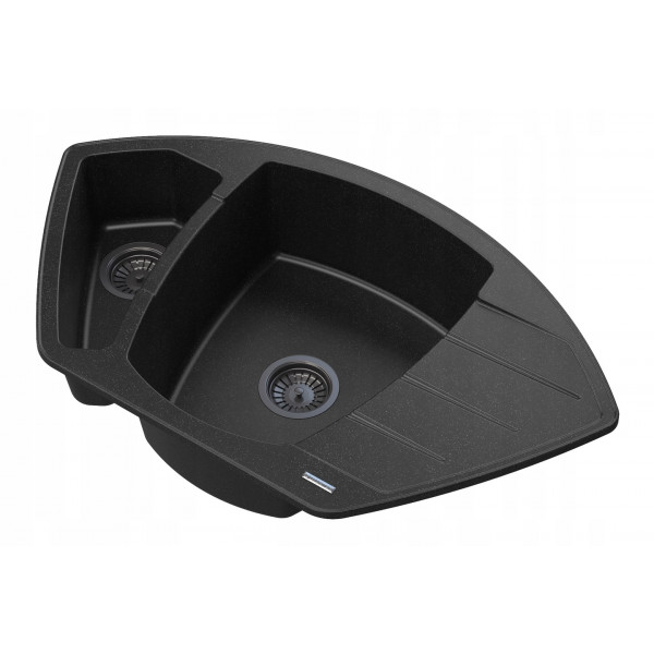 Кухонна мийка GRANITAN COMPACT BLACK чорна з вкрапленням *