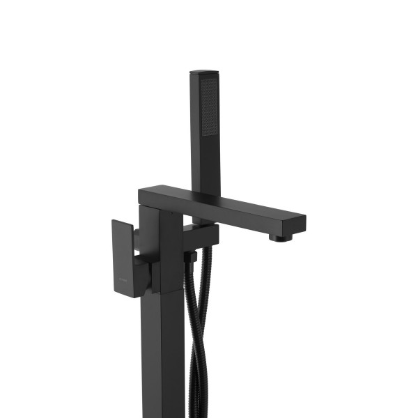 Змішувач для ванни CORSAN ANGO BLACK MATT чорний підлоговий