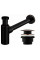 Сифон для раковини REA OLD BLACK універсальний + CLICK-CLACK *