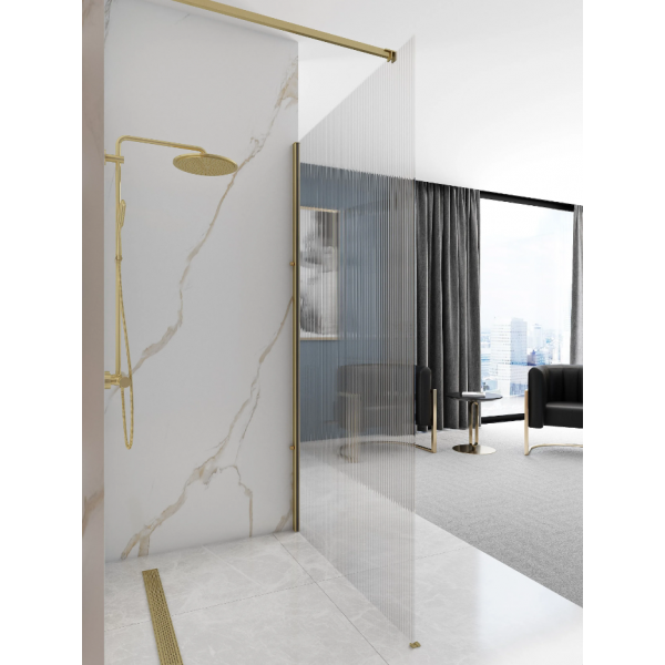 Душова стінка REA AERO 100 INTIMO BRUSHED GOLD