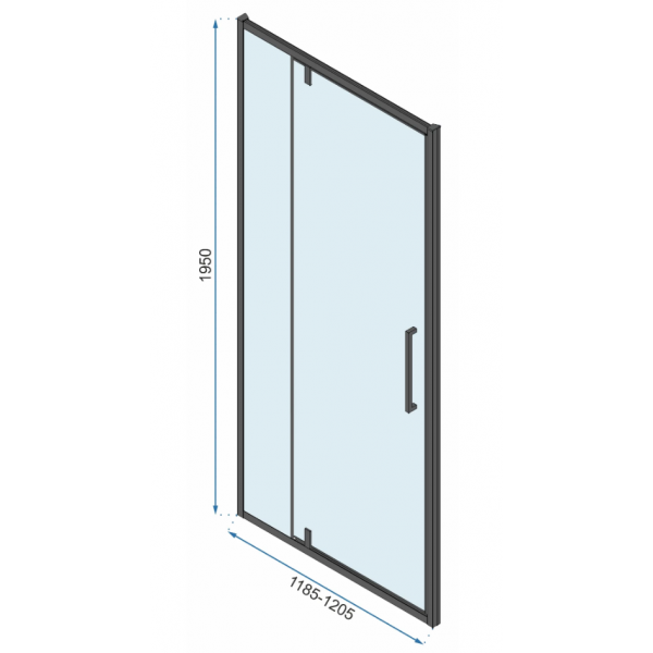 Душова кабіна REA RAPID SWING 100x120 BLACK