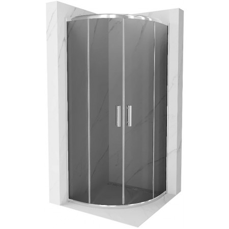 Душова кабіна MEXEN RIO 70х70 GRAPHITE CHROME напівкругла