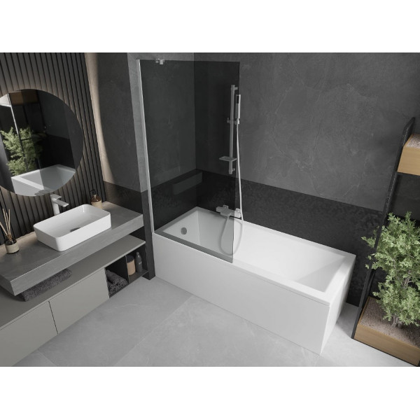 Шторка для ванни MEXEN NEXT 90 GRAPHITE WHITE постійна