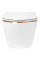 Підвісний унітаз REA CARLO WHITE MINI FLAT GOLD EDGE білий