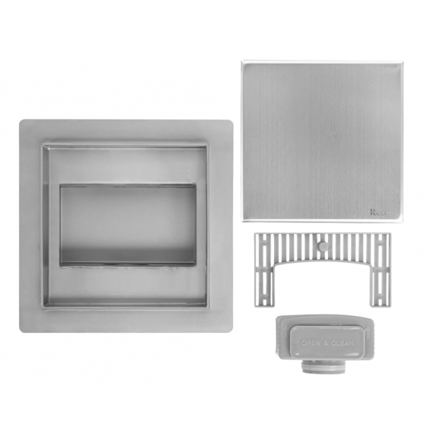 Трап для душу REA NEO 15X15 NICKIEL BRUSHED