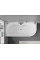 Ванна кутова MEXEN MIA 170x80 BLACK WHITE акрилова ліва