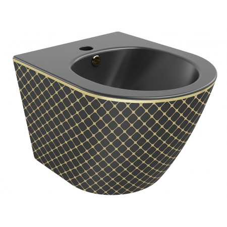 Підвісне біде MEXEN LENA BLACK MATT DIAMOND GOLD