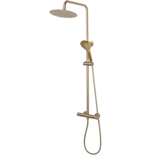 Душовий гарнітур REA VINCENT BRUSHED GOLD матове золото з термостатом