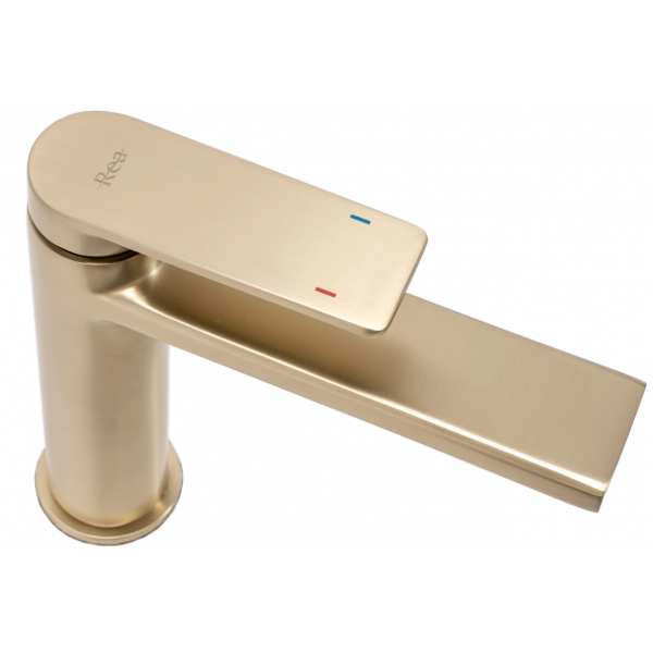 Змішувач для раковини (умивальника) REA VERSO BRUSHED GOLD низький