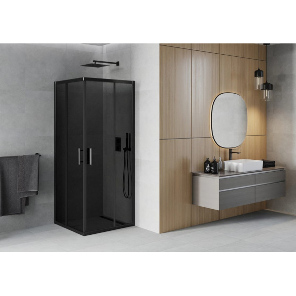Душова кабіна MEXEN RIO 70х70 GRAPHITE BLACK квадратна *