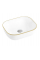 Умивальник (раковина) MEXEN MIRABEL WHITE GOLD EDGE накладний