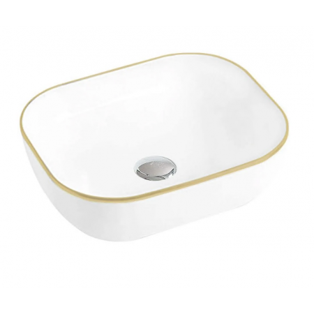 Умивальник (раковина) MEXEN MIRABEL WHITE GOLD EDGE накладний