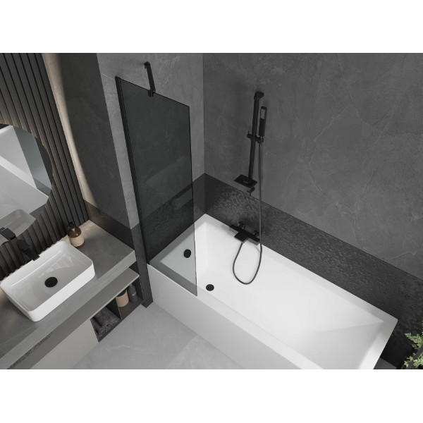 Шторка для ванни MEXEN NEXT 50 GRAPHITE BLACK постійна
