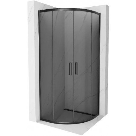 Душова кабіна MEXEN RIO 70х70 GRAPHITE BLACK напівкругла