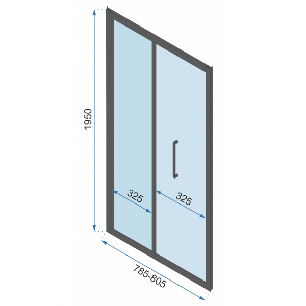 Душова кабіна REA RAPID FOLD 90x80 BLACK