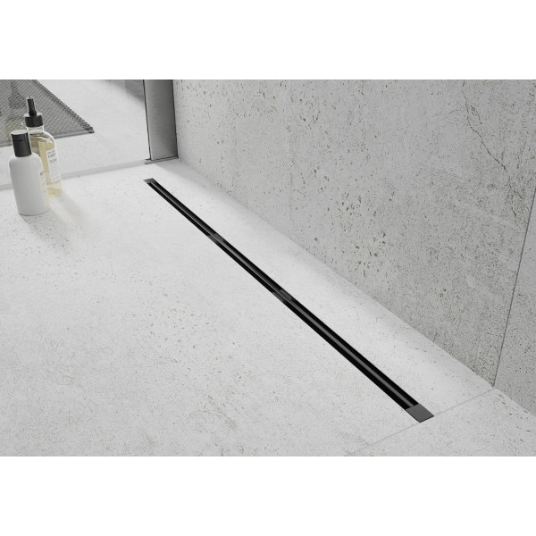 Трап для душу MEXEN FLAT 140 SUPER SLIM BLACK 360 ° чорний