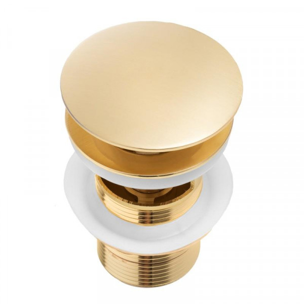 Донний клапан для раковини YOKA CLICK-CLACK GOLD без переливу *