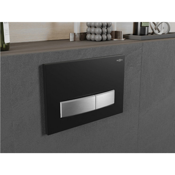 Кнопка змиву для інсталяції MEXEN FENIX 09 BLACK CHROME
