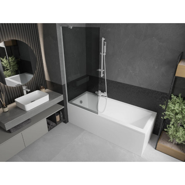 Шторка для ванни MEXEN NEXT 80 GRAPHITE WHITE постійна