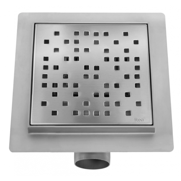 Трап для душу REA DOTS 15x15 NICKIEL BRUSHED