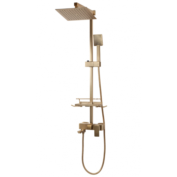 Душовий гарнітур REA JACK BRUSHED GOLD матове золото з виливом *