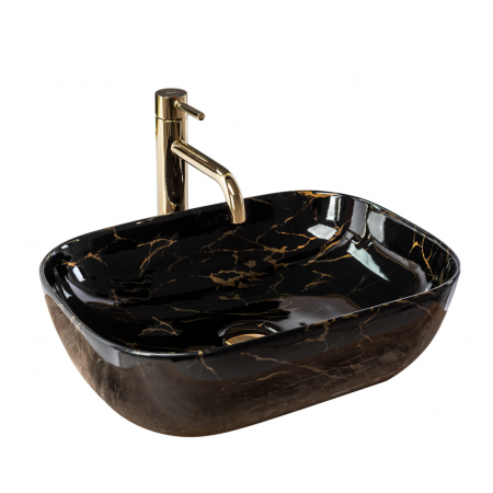 Умивальник (раковина) REA BELINDA BLACK MARBLE SHINY накладний