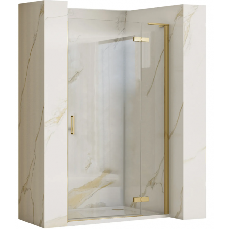 Душові двері REA HUGO 90 BRUSHED GOLD