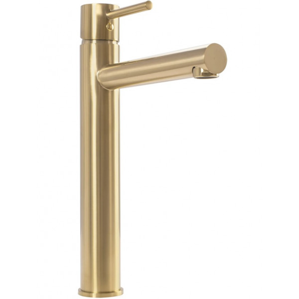 Змішувач для раковини (умивальника) REA TESS BRUSHED GOLD високий *