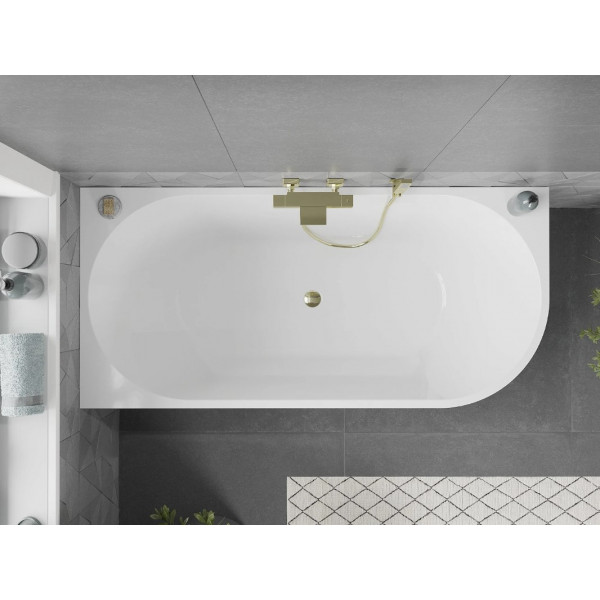 Ванна кутова MEXEN MIA 170x80 WHITE-G акрилова ліва