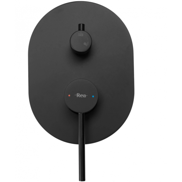 Душова система REA OVAL BLACK + BOX прихованого монтажу