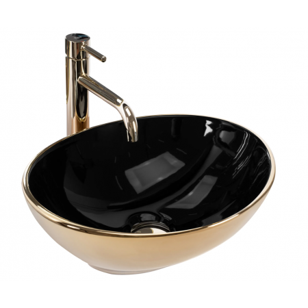 Умивальник (раковина) REA SOFIA GOLD BLACK накладний *