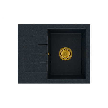 Кухонна мийка GRANITAN MILANO BLACK GOLD чорна із золотим вкрапленням *