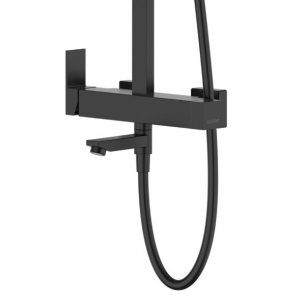 Душовий гарнітур CORSAN ANGO BLACK з виливом *
