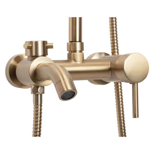 Душовий гарнітур REA LUIS BRUSHED GOLD матове золото з виливом