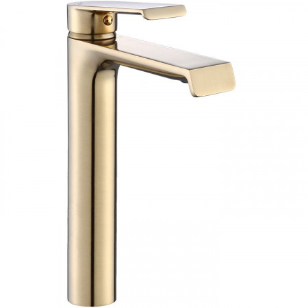 Змішувач для раковини (умивальника) REA HASS BRUSHED GOLD високий *