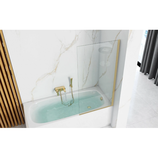 Шторка для ванни REA ELEGANT 70 BRUSHED GOLD постійна