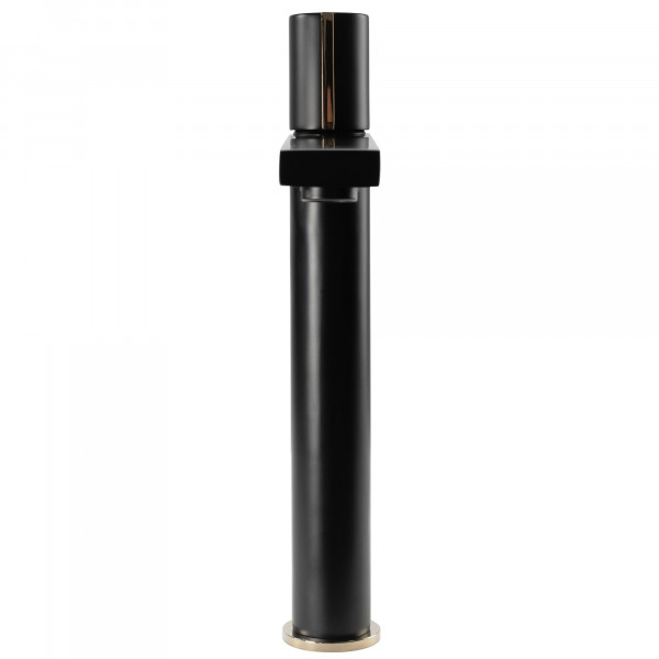 Змішувач для раковини (умивальника) REA ICON BLACK GOLD чорний високий
