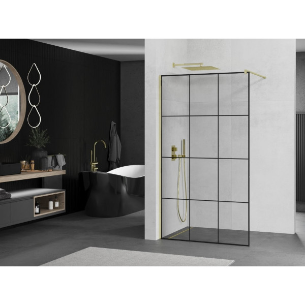 Душова стінка MEXEN KIOTO 120 LOFT GOLD