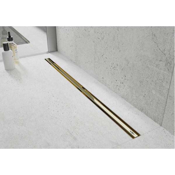 Трап для душу MEXEN FLAT 80 SLIM GOLD 360 ° золотий