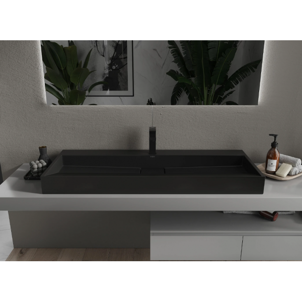 Умивальник (раковина) MEXEN AVA 120 BLACK MATT 1/O накладний підвісний