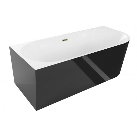 Ванна кутова MEXEN MIA 170x80 BLACK WHITE-G акрилова ліва