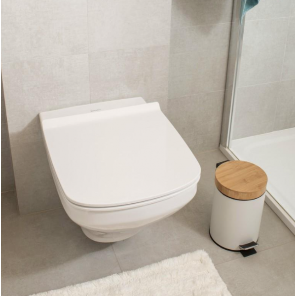 Кошик для сміття YOKA BIN WHITE BAMBOO 3л. для ванної кімнати *