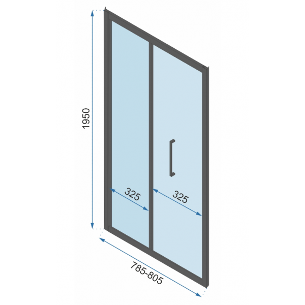 Душова кабіна REA RAPID FOLD 100x80 BLACK