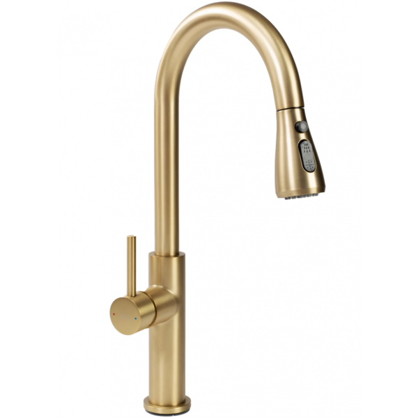 Змішувач для кухні REA NEST BRUSHED GOLD матове золото