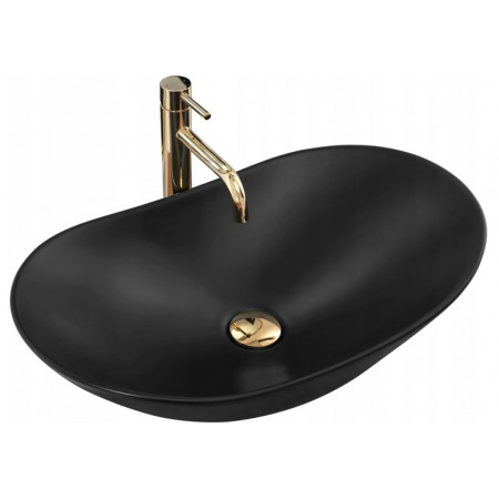 Умивальник (раковина) REA ROYAL 60 BLACK MATТ чорний накладний