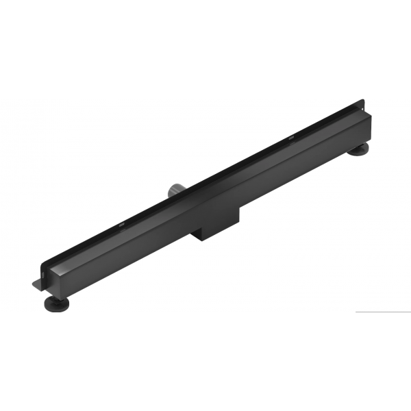 Трап для душу MEXEN FLAT 80 WALL BLACK 2в1 настінний чорний